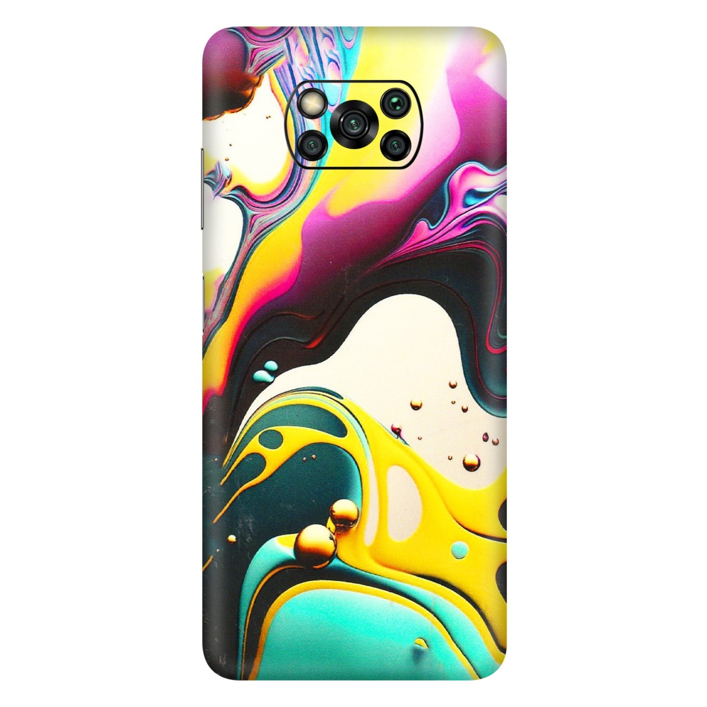 POCO Phone Skins (All Models) - Multicolor Abstract pattern - 3D Embossed Finish (L-254) Poco X3 PRO