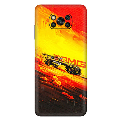 POCO Phone Skins (All Models) - AMG Car Speed Cover - 3D Embossed Finish (L-256) Poco X3 PRO
