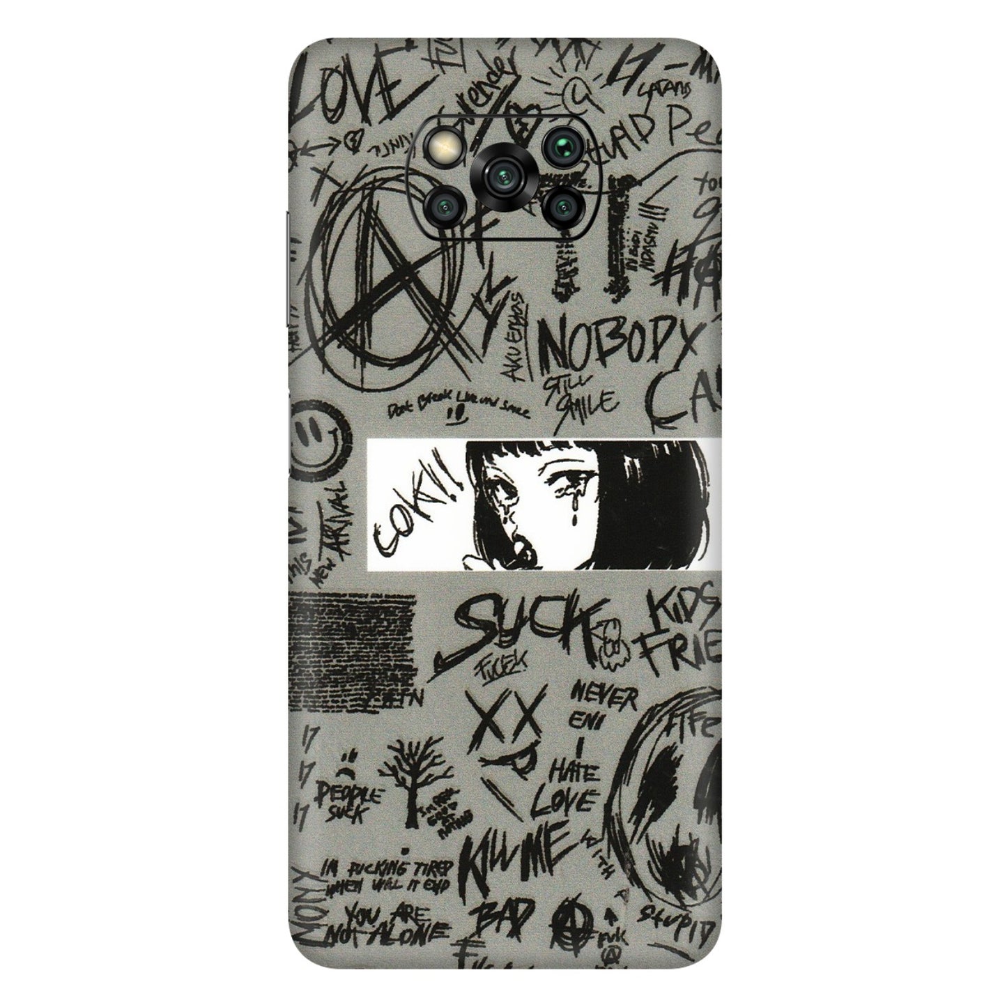POCO Phone Skins (All Models) - Never Have Love Anime - 3D Embossed Finish (L-260) Poco X3 PRO