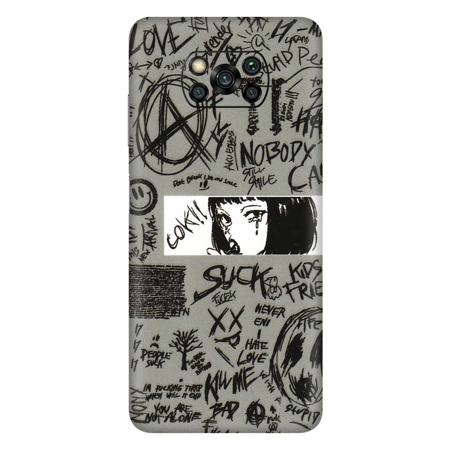 POCO Phone Skins (All Models) - Never Have Love Anime - 3D Embossed Finish (L-260) Poco X3 PRO