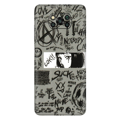POCO Phone Skins (All Models) - Never Have Love Anime - 3D Embossed Finish (L-260) Poco X3 PRO