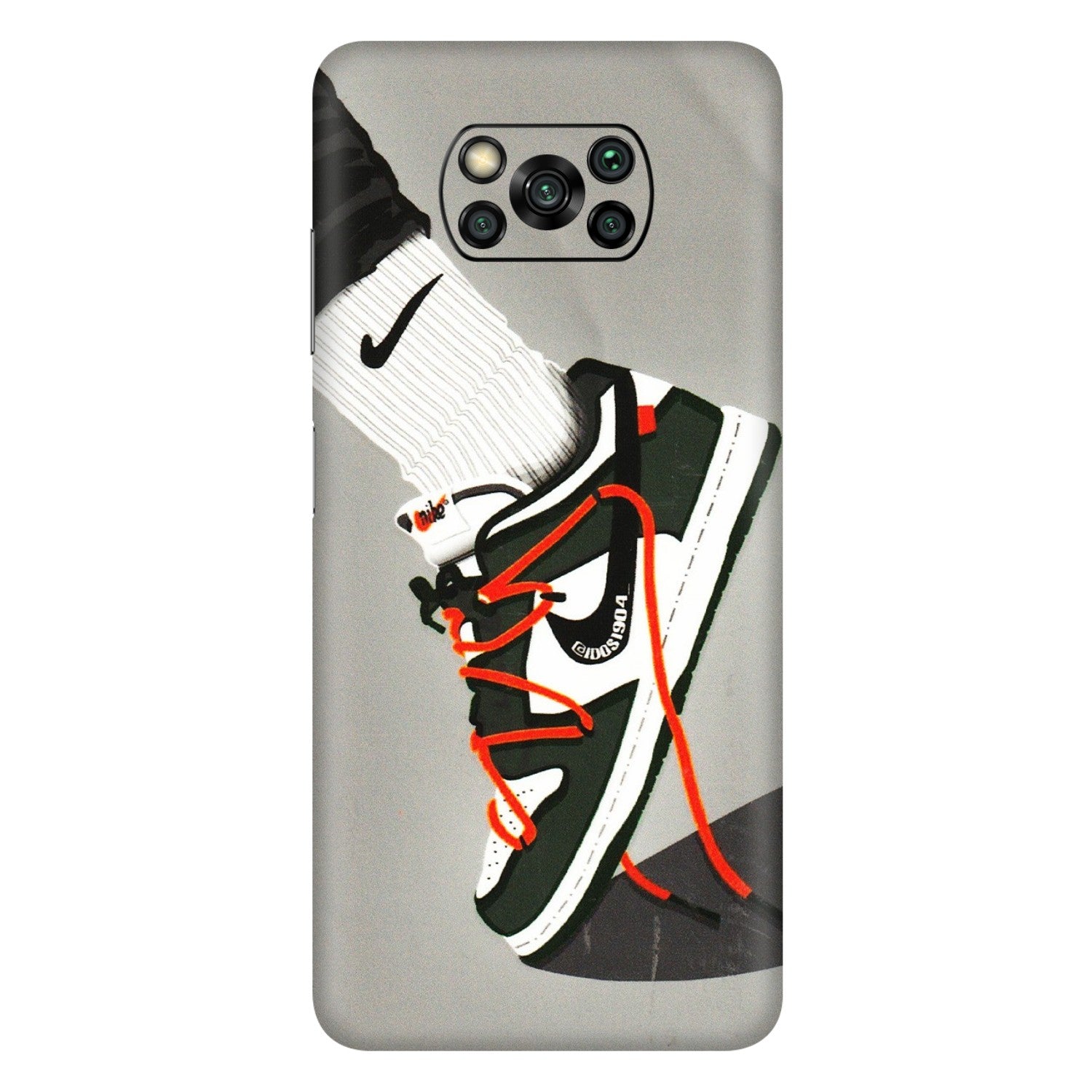 POCO Phone Skins (All Models) - New Grey Sneaker - 3D Embossed Finish (L-261) Poco X3 PRO