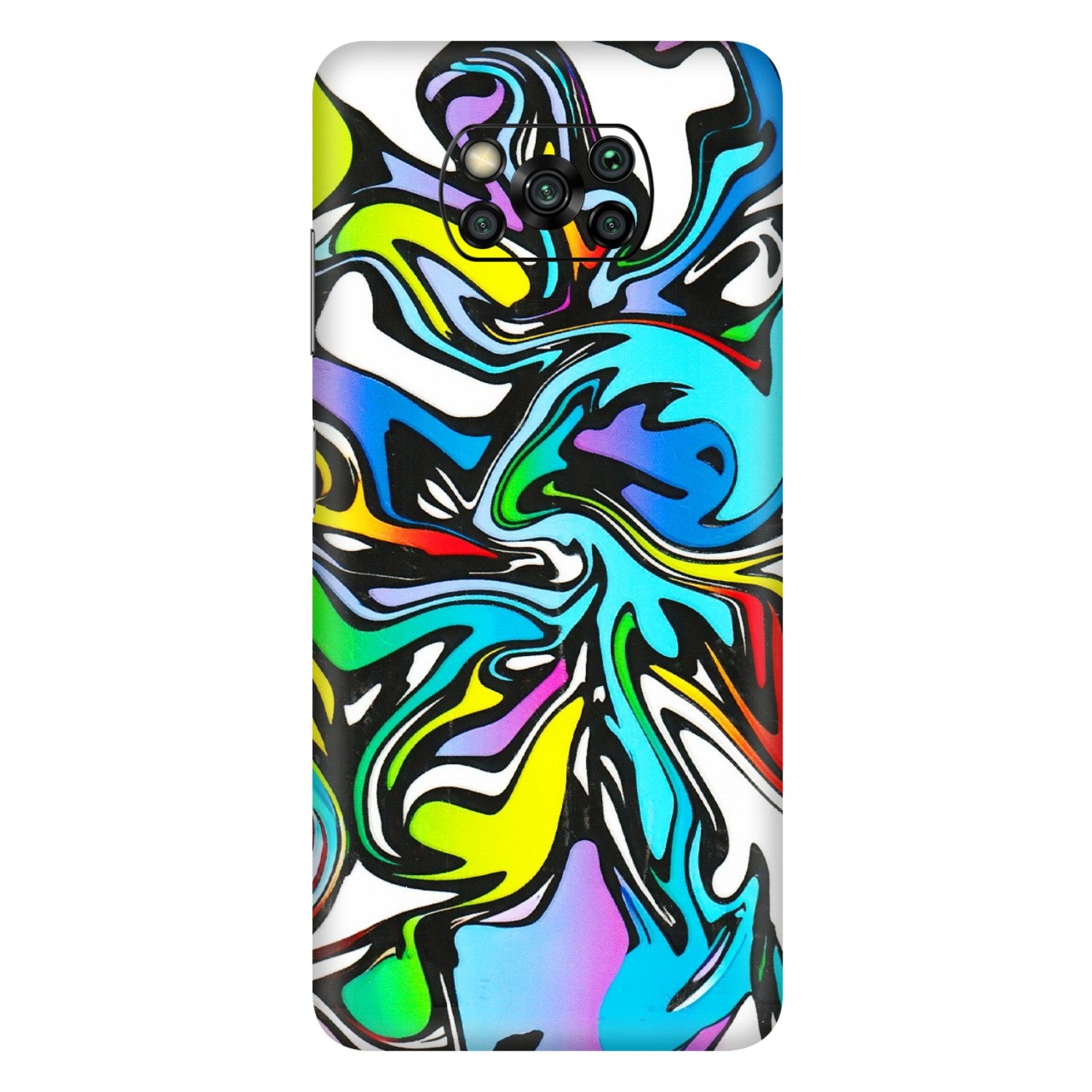 POCO Phone Skins (All Models) - Abstract Colour Paints - 3D Embossed Finish (L-271) Poco X3 PRO