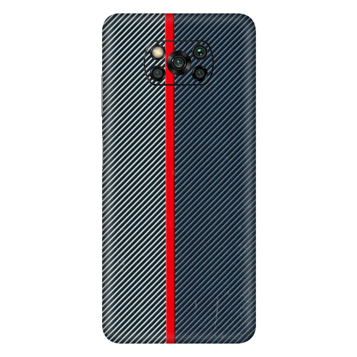 POCO Phone Skins (All Models) - Blue Sober Lines - 3D Embossed Finish (L-305) Poco X3 PRO