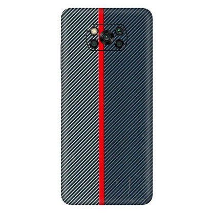POCO Phone Skins (All Models) - Blue Sober Lines - 3D Embossed Finish (L-305) Poco X3 PRO
