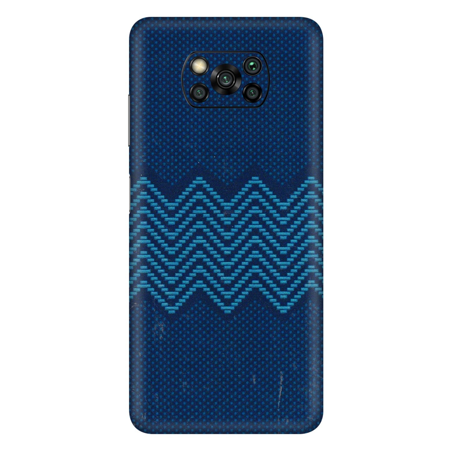 POCO Phone Skins (All Models) - Blue Sober Waves - 3D Embossed Finish (L-306) Poco X3 PRO