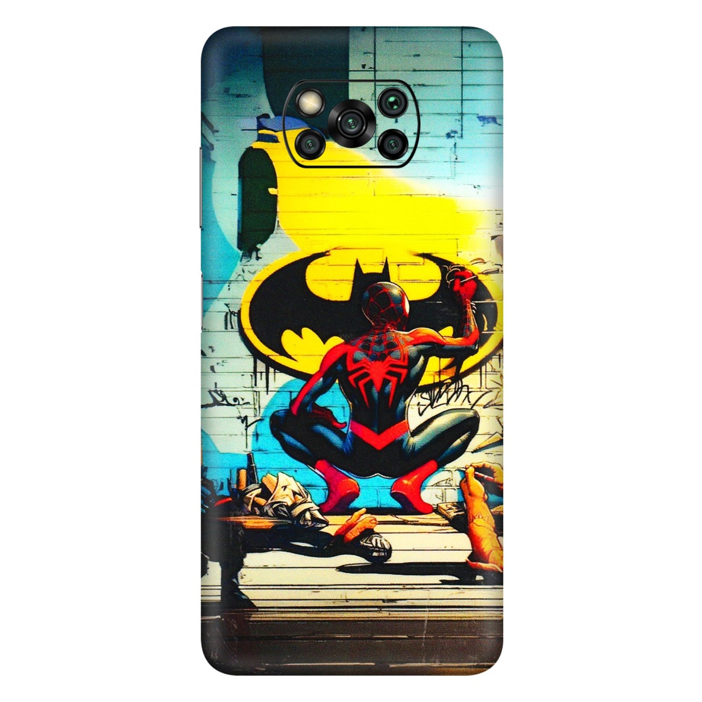 POCO Phone Skins (All Models) - New Spiderman Bat Logo - 3D Embossed Finish (L-309) Poco X3 PRO