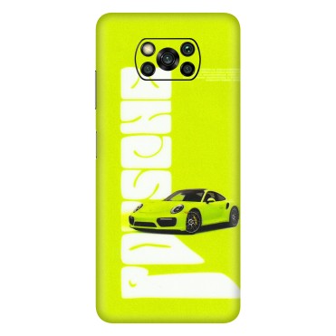 POCO Phone Skins (All Models) - Lime Green Porche - 3D Embossed Finish (L-30) Poco X3 PRO