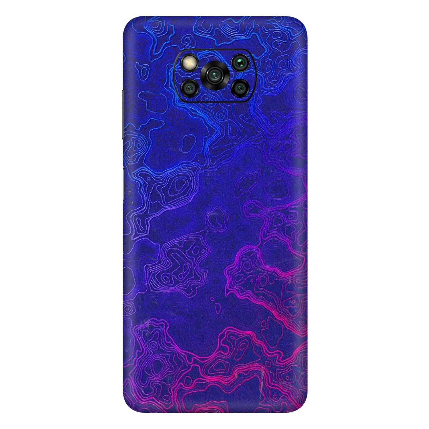 POCO Phone Skins (All Models) - Purple Ripples Swirl - 3D Embossed Finish (L-314) Poco X3 PRO