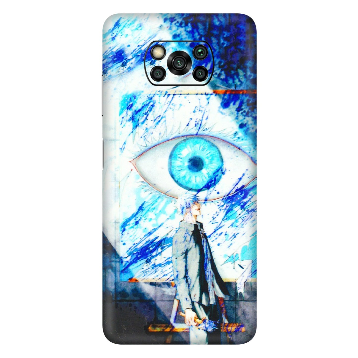 POCO Phone Skins (All Models) - Anime Sea Blue Eye - 3D Embossed Finish (L-318) Poco X3 PRO
