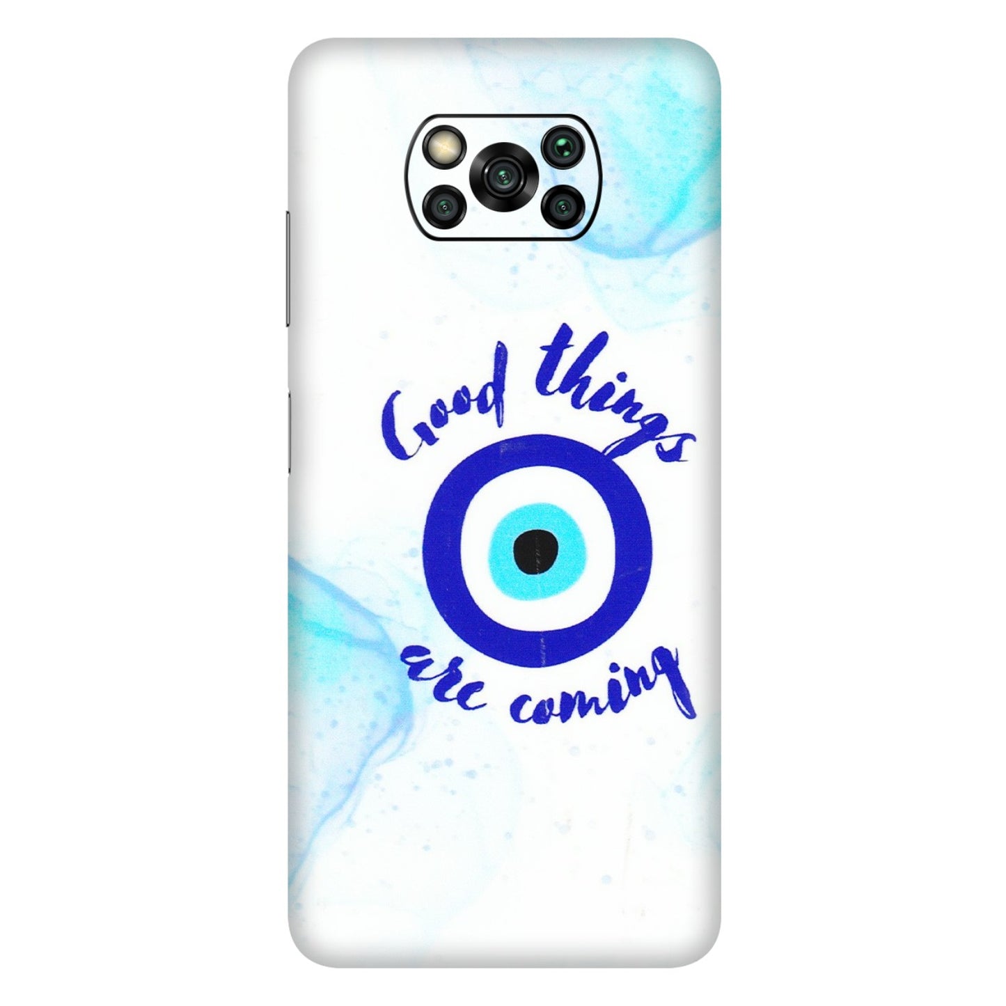POCO Phone Skins (All Models) - Evil Eye Good Things Are Coming - 3D Embossed Finish (L-322) Poco X3 PRO