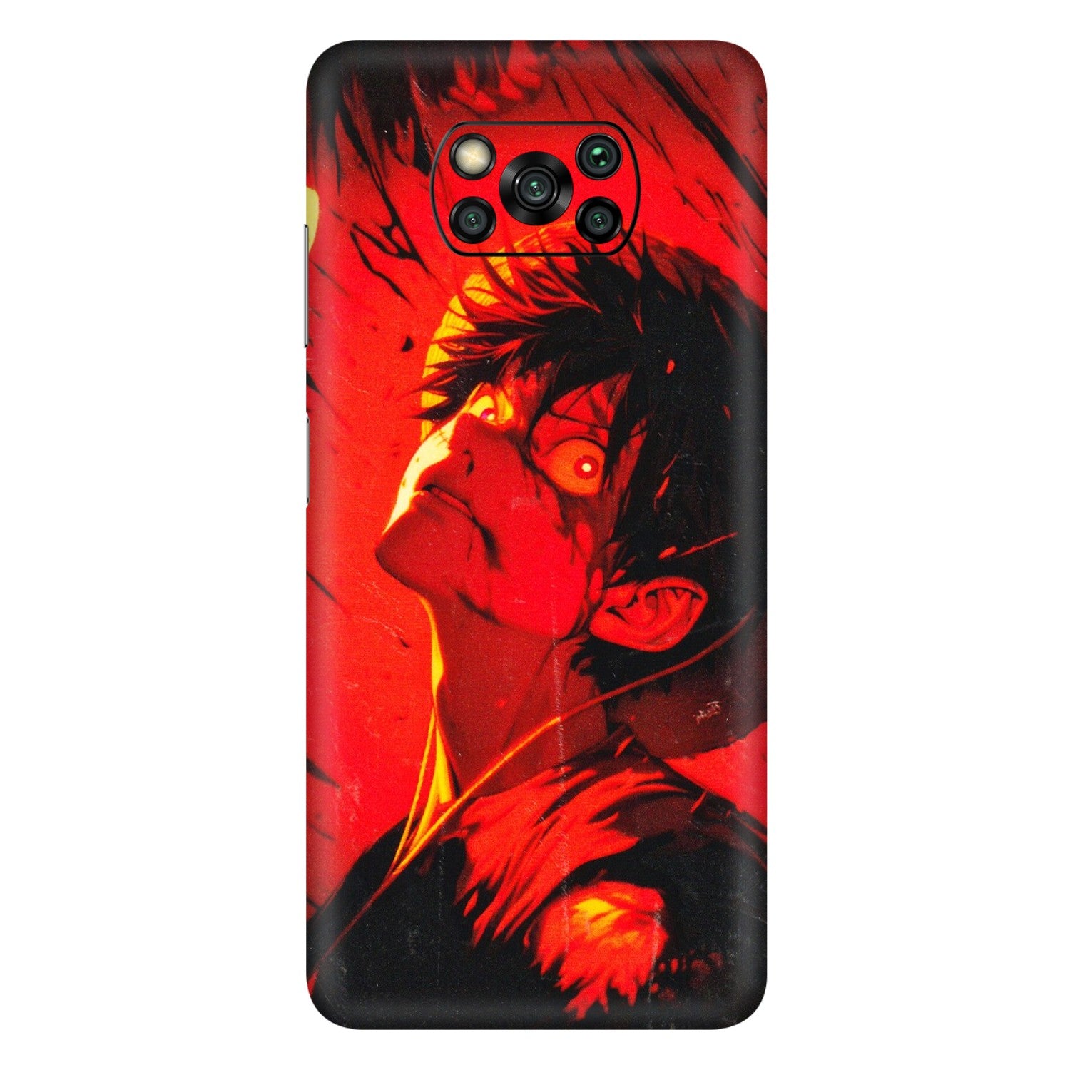 POCO Phone Skins (All Models) - D.Luffy Power Up One Piece Anime - 3D Embossed Finish (L-326) Poco X3 PRO