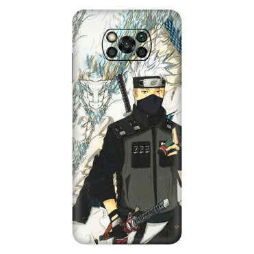 POCO Phone Skins (All Models) - Kakashi Hatake Naruto Anime - 3D Embossed Finish (L-46) Poco X3 PRO
