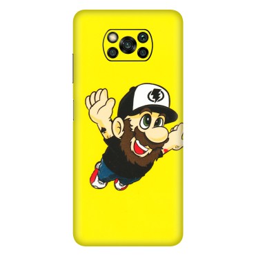 POCO Phone Skins (All Models) - Flying Beardo - 3D Embossed Finish (L-60) Poco X3 PRO