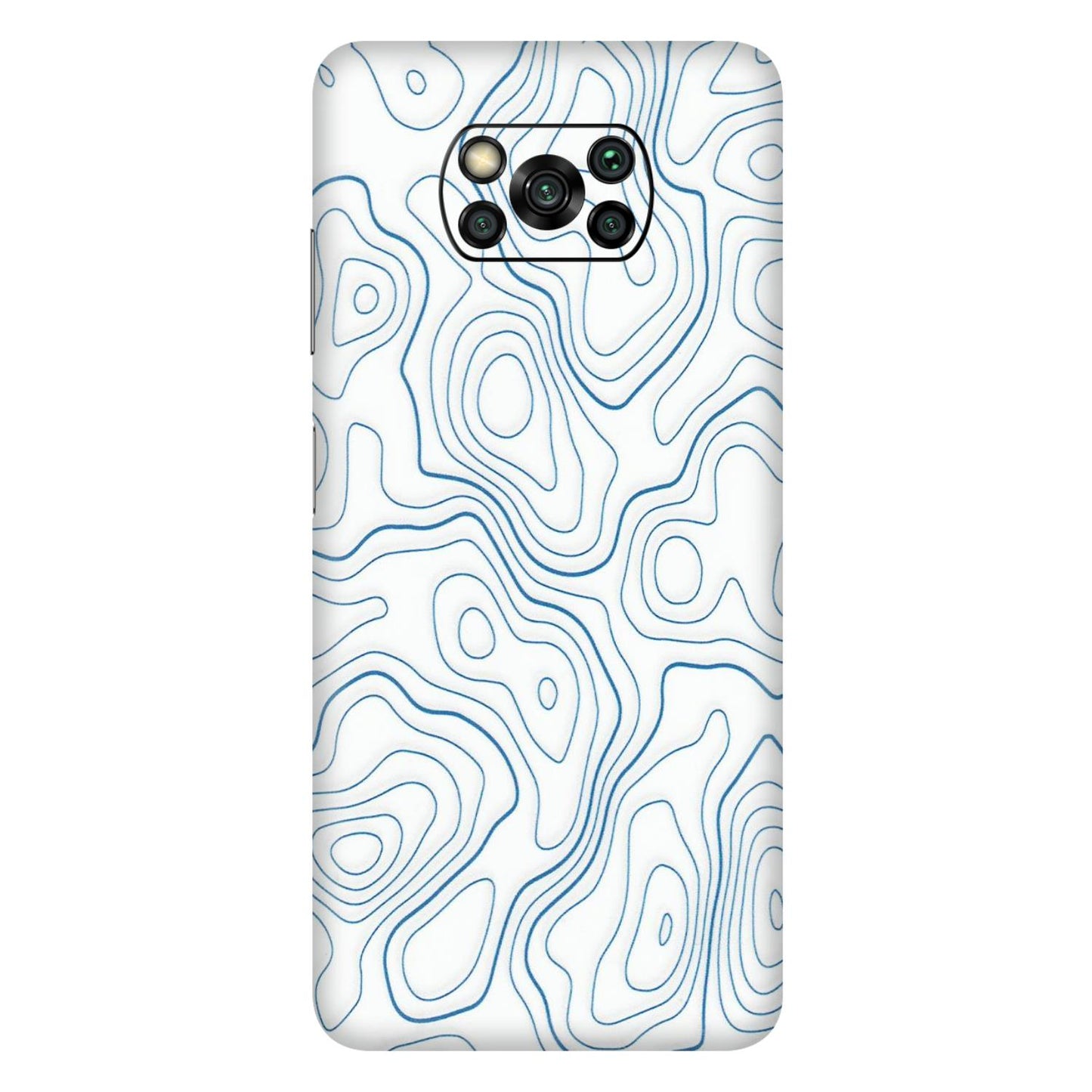 POCO Phone Skins (All Models) - Blue And White Swirls - Matte Finish (M-139) Poco X3 PRO