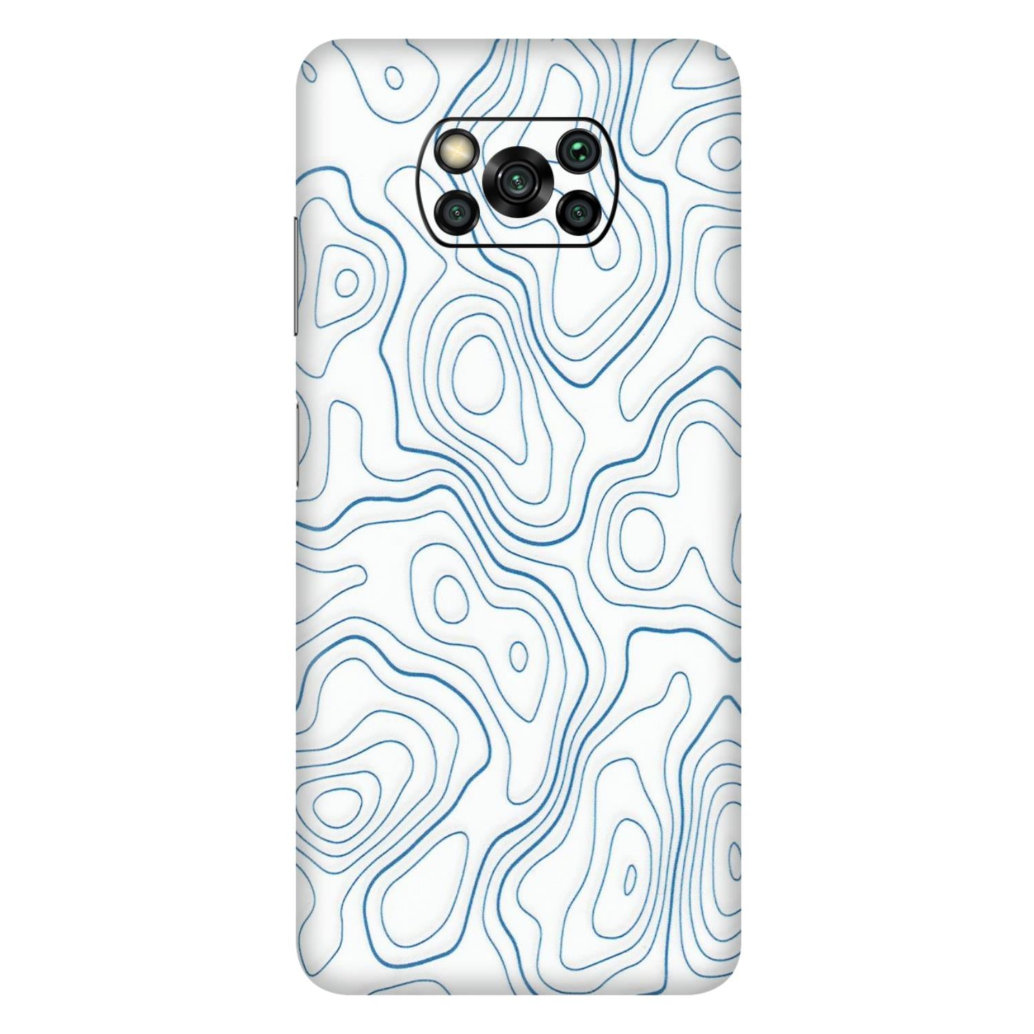 POCO Phone Skins (All Models) - Blue And White Swirls - Matte Finish (M-139) Poco X3 PRO
