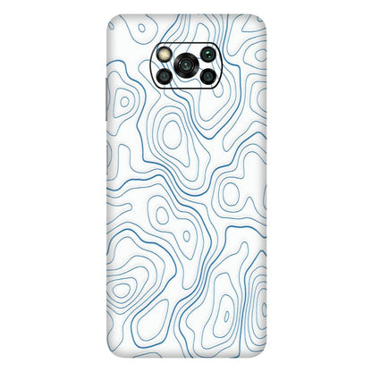 POCO Phone Skins (All Models) - Blue And White Swirls - Matte Finish (M-139) Poco X3 PRO