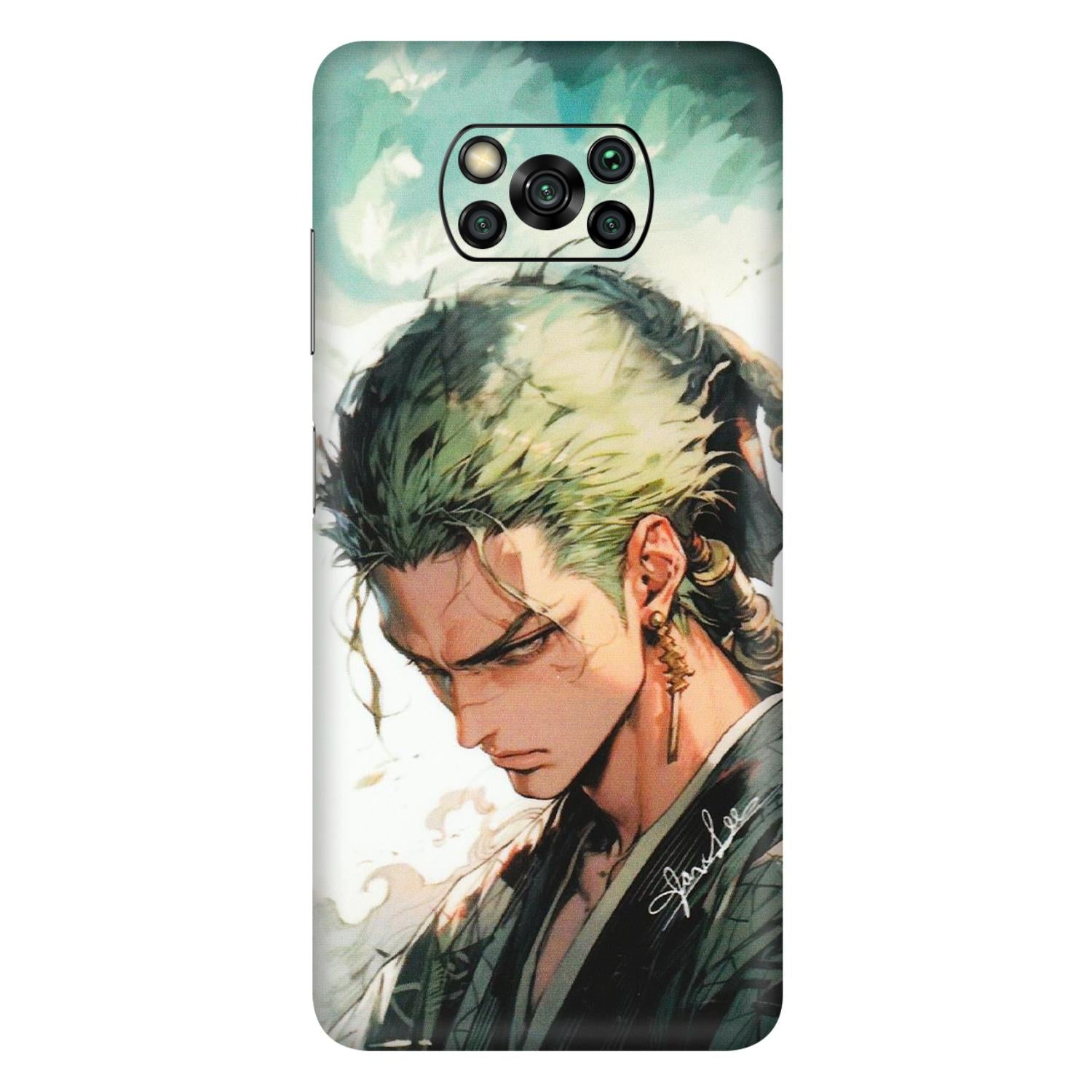 POCO Phone Skins (All Models) - New Roronoa Zoro One Picece Anime - Matte Finish (M-140) Poco X3 PRO