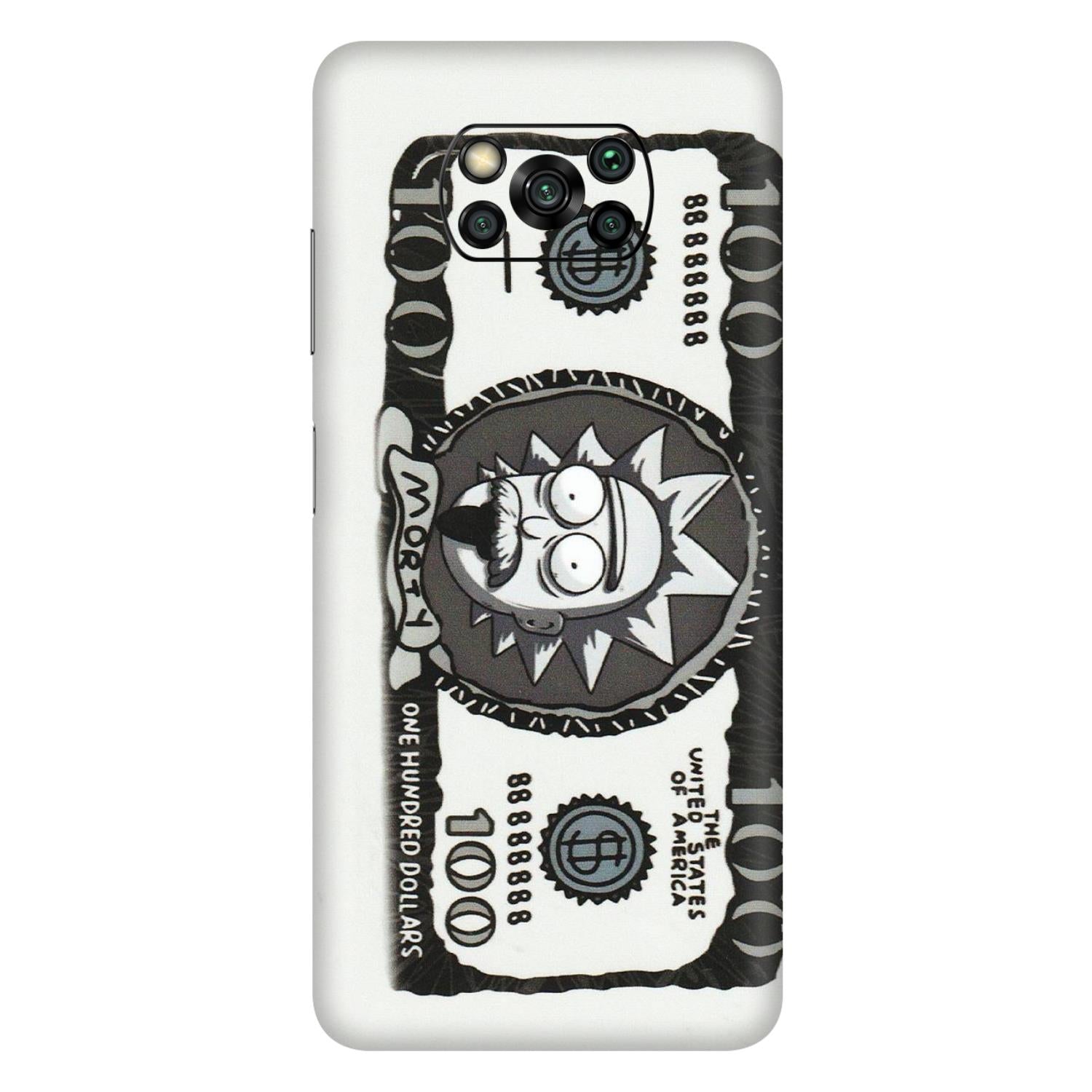 POCO Phone Skins (All Models) - Rick And Morty Hundred Dollar Anime - Matte Finish (M-161) Poco X3 PRO
