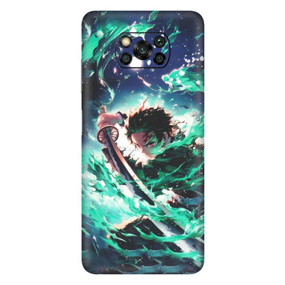 POCO Phone Skins (All Models) - Sword Fighter Anime - Matte Finish (M-29) Poco X3 PRO