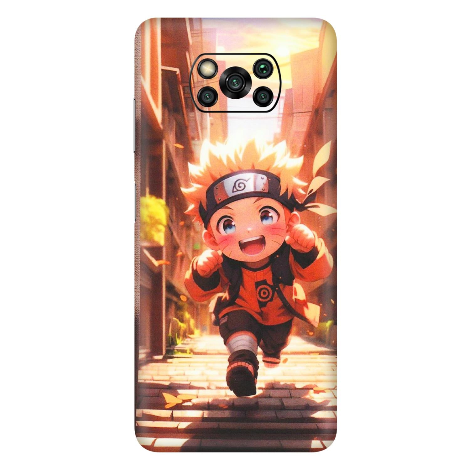 POCO Phone Skins (All Models) - Naruto Cute Toon Running - Matte Finish (M-04) Poco X3 PRO