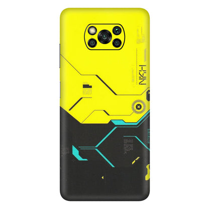 POCO Phone Skins (All Models) - Black Yellow Technica - Matte Finish (M-53) Poco X3 PRO