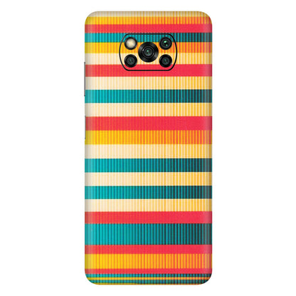 POCO Phone Skins (All Models) - Colourful Stripes Soothing Effect - Matte Finish (M-86) Poco X3 PRO
