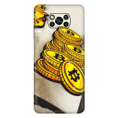 POCO Phone Skins (All Models) - Billionaire Bitcoin Collection - Matte Finish (M-92) Poco X3 PRO