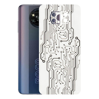 POCO Phone Skins (All Models) - Tech Circuits - Transparent Finish (T-03) Poco X3 PRO