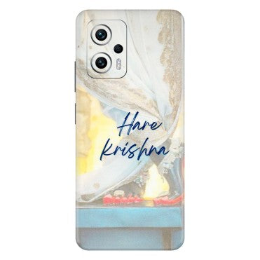 POCO Phone Skins (All Models) - Hare Krishna - 3D Embossed Finish (L-03) Poco X4 GT (5G)