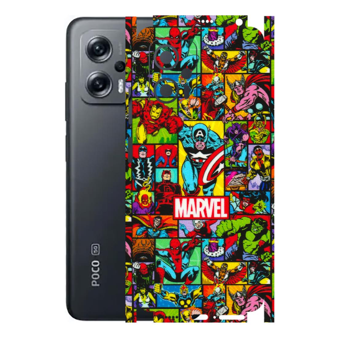 POCO Phone Skins (All Models) - MARVELOUS Comic Characters - 3D Embossed Finish (L-129) Poco X4 GT (5G)