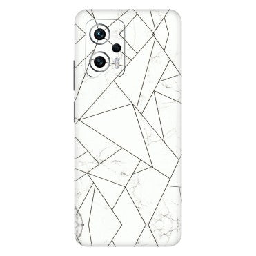 POCO Phone Skins (All Models) - Luxury White Marble Effect - 3D Embossed Finish (L-168) Poco X4 GT (5G)