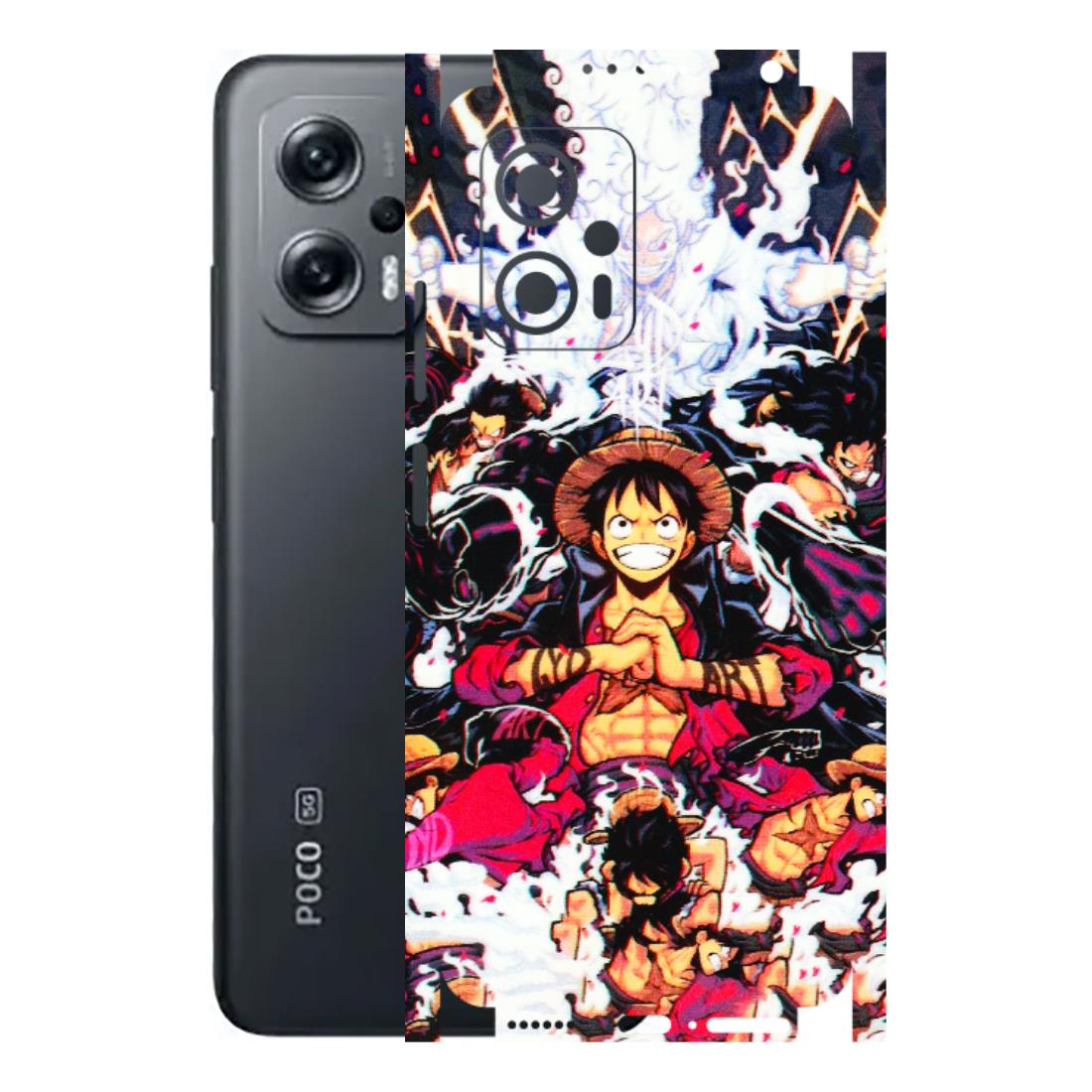 POCO Phone Skins (All Models) - Luffy Anime Character - 3D Embossed Finish (L-203) Poco X4 GT (5G)