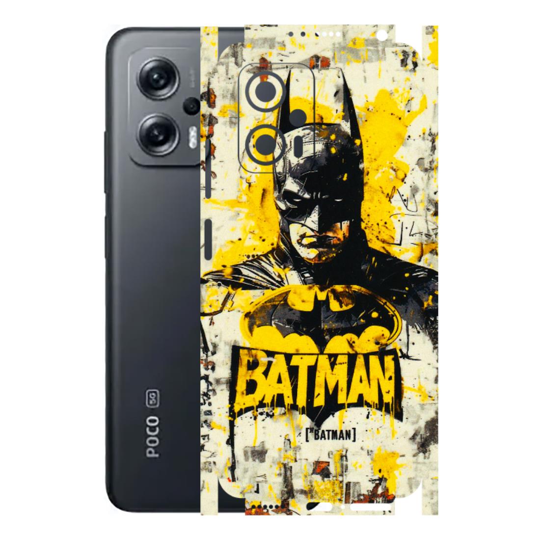 POCO Phone Skins (All Models) - Batman Yellow BT - 3D Embossed Finish (L-304) Poco X4 GT (5G)