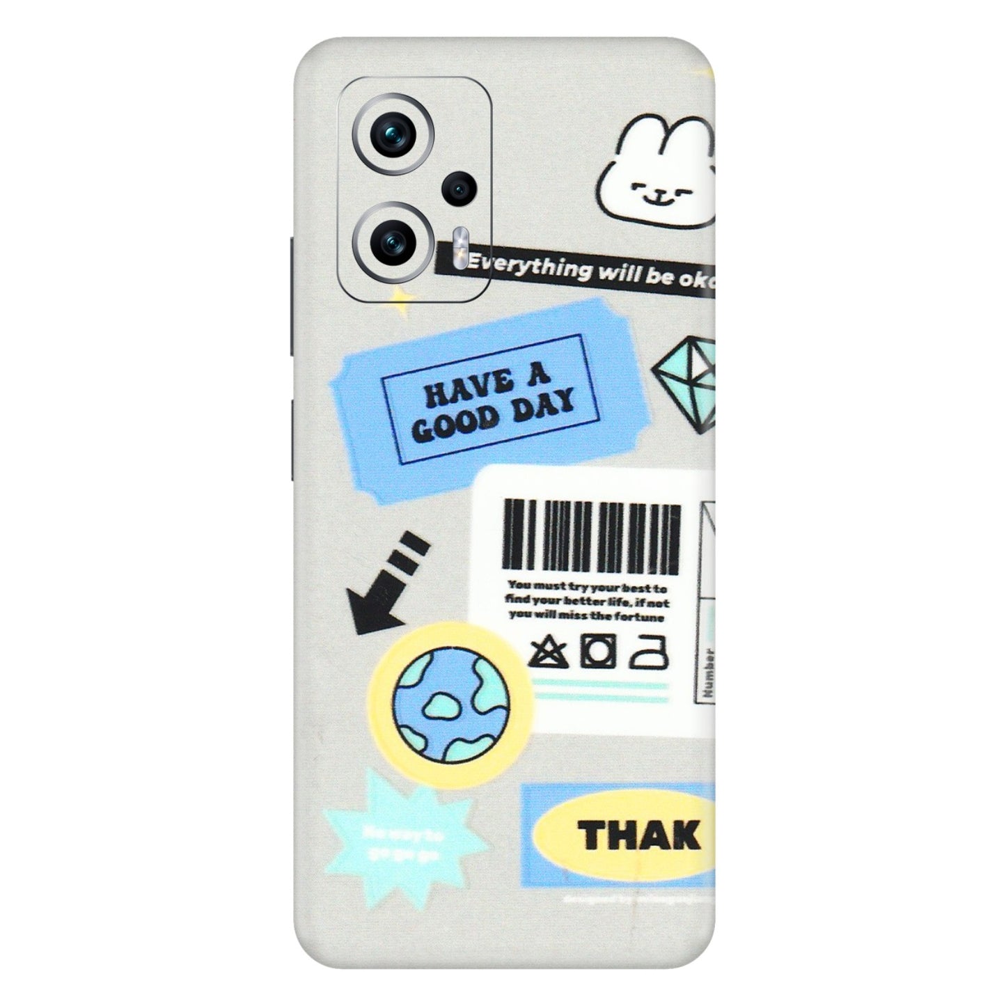 POCO Phone Skins (All Models) - Will Be Okay Design - 3D Embossed Finish (L-316) Poco X4 GT (5G)