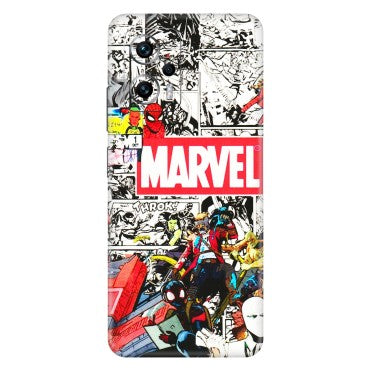 POCO Phone Skins (All Models) - Marvel Colorful Comic - 3D Embossed Finish (L-64) Poco X4 GT (5G)