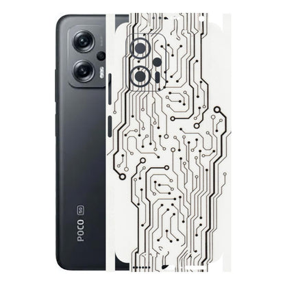 POCO Phone Skins (All Models) - Tech Circuits - Transparent Finish (T-03) Poco X4 GT (5G)