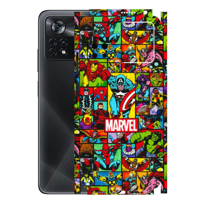 POCO Phone Skins (All Models) - MARVELOUS Comic Characters - 3D Embossed Finish (L-129) Poco X4 PRO (5G)