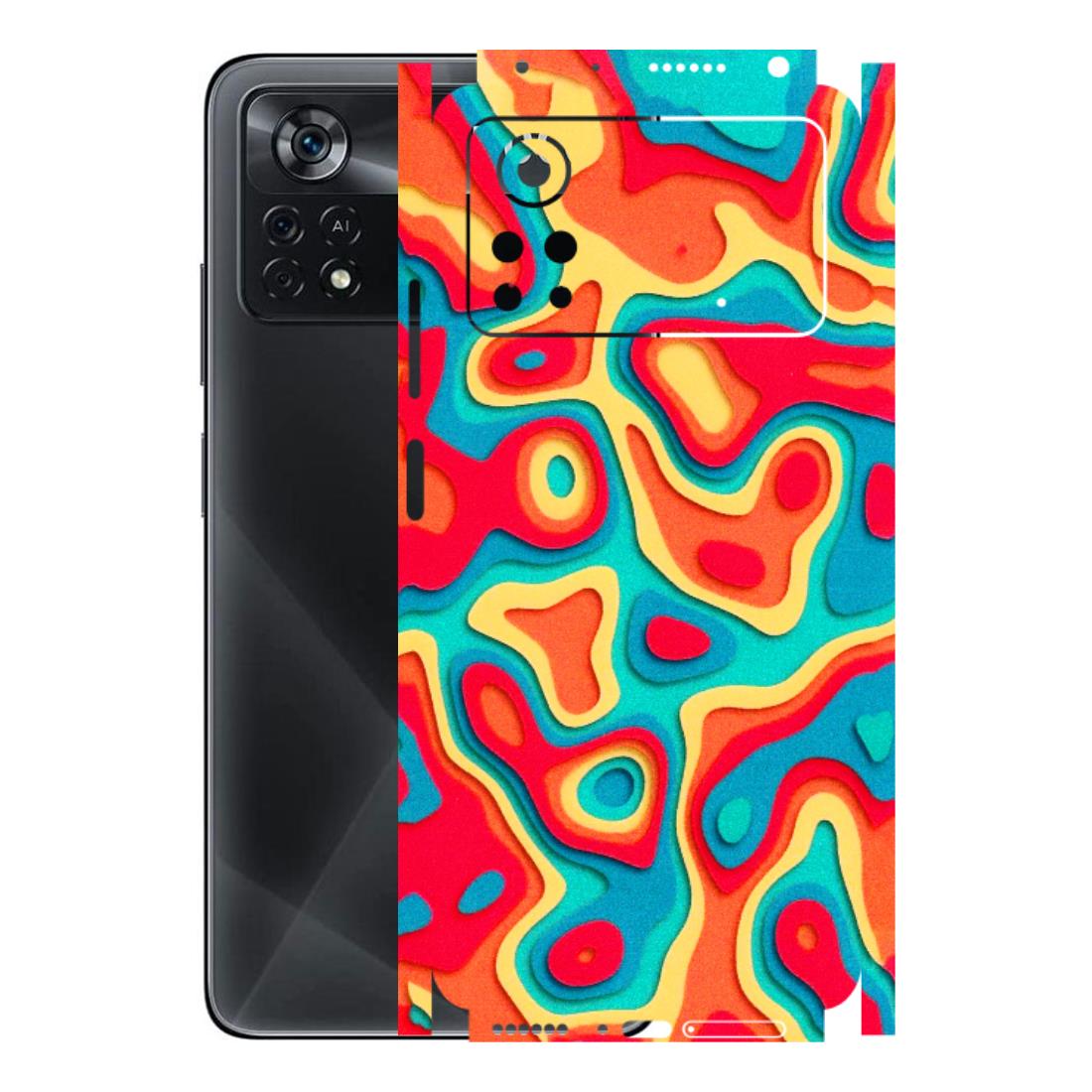 POCO Phone Skins (All Models) - Abstract Swirl - 3D Embossed Finish (L-150) Poco X4 PRO (5G)