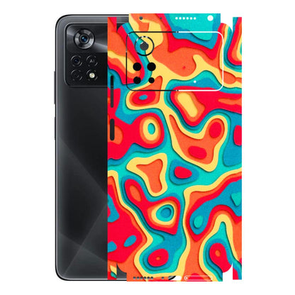 POCO Phone Skins (All Models) - Abstract Swirl - 3D Embossed Finish (L-150) Poco X4 PRO (5G)