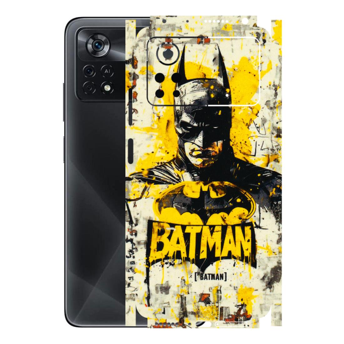 POCO Phone Skins (All Models) - Batman Yellow BT - 3D Embossed Finish (L-304) Poco X4 PRO (5G)