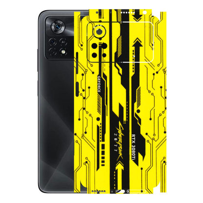 POCO Phone Skins (All Models) - Yellow Cyberpunk - 3D Embossed Finish (L-93) Poco X4 PRO (5G)