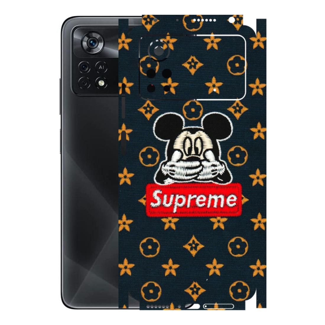 POCO Phone Skins (All Models) - Mickey Supreme - Matte Finish (M-83) Poco X4 PRO (5G)