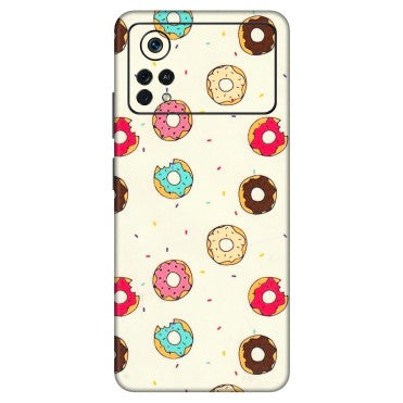 POCO Phone Skins (All Models) - Mini Donuts Doodle Art - 3D Embossed Finish (L-122) Poco X4 PRO (5G)