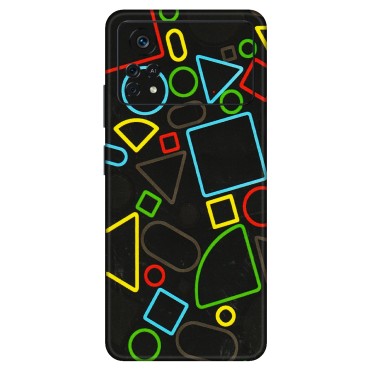 POCO Phone Skins (All Models) - Black Shapes - 3D Embossed Finish (L-131) Poco X4 PRO (5G)