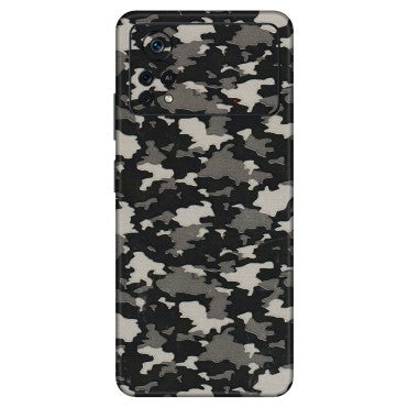 POCO Phone Skins (All Models) - Black/Grey Camoflaunge - 3D Embossed Finish (L-142) Poco X4 PRO (5G)