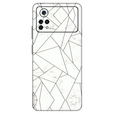 POCO Phone Skins (All Models) - Luxury White Marble Effect - 3D Embossed Finish (L-168) Poco X4 PRO (5G)