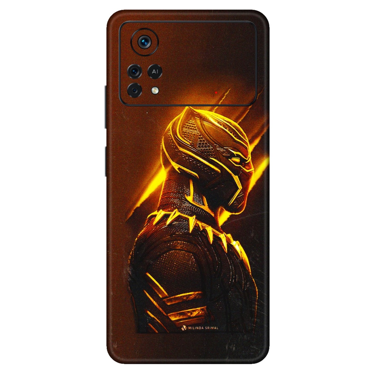 POCO Phone Skins (All Models) - Gold Black Panther - 3D Embossed Finish (L-181) Poco X4 PRO (5G)