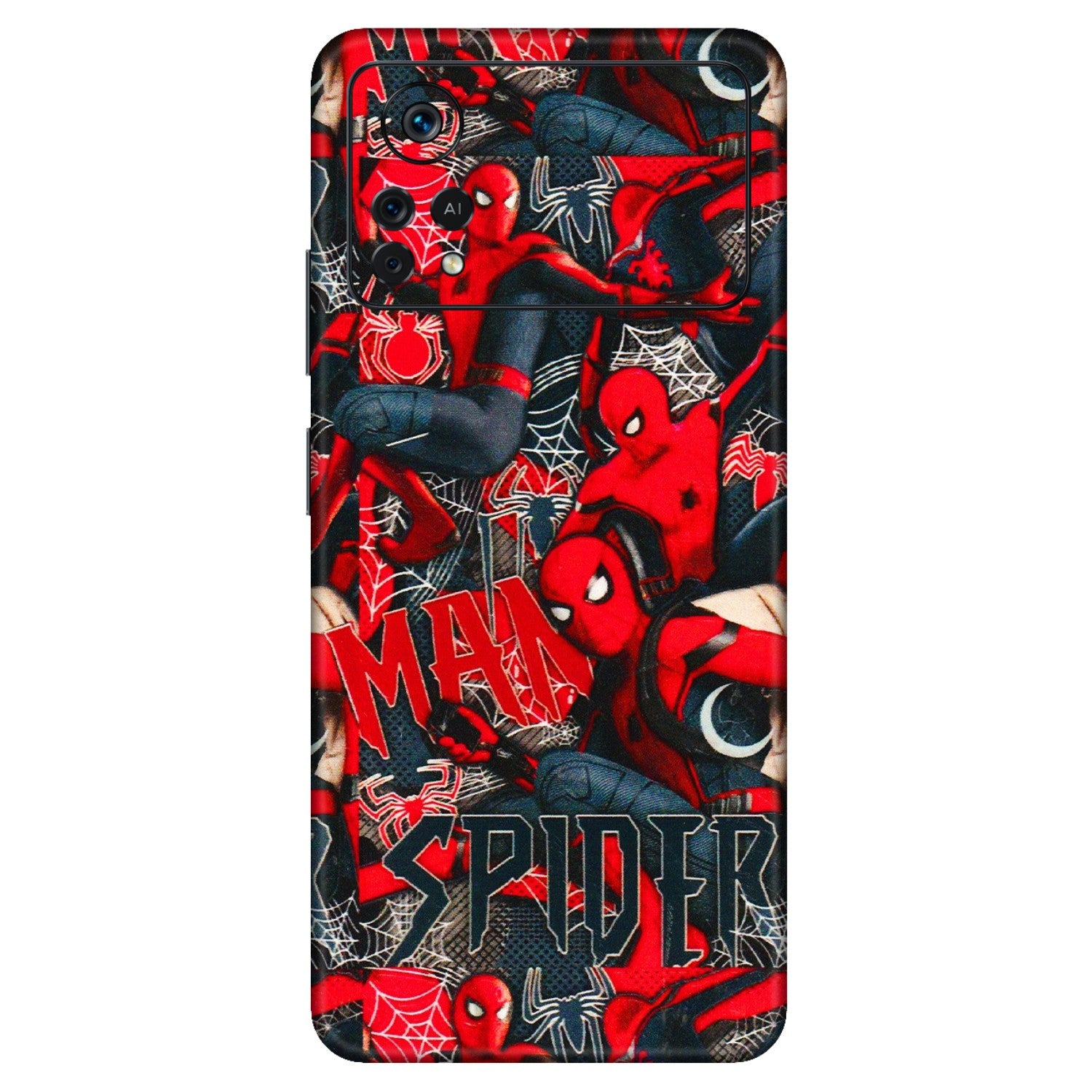 POCO Phone Skins (All Models) - SpiderMan Cool - 3D Embossed Finish (L-188) Poco X4 PRO (5G)