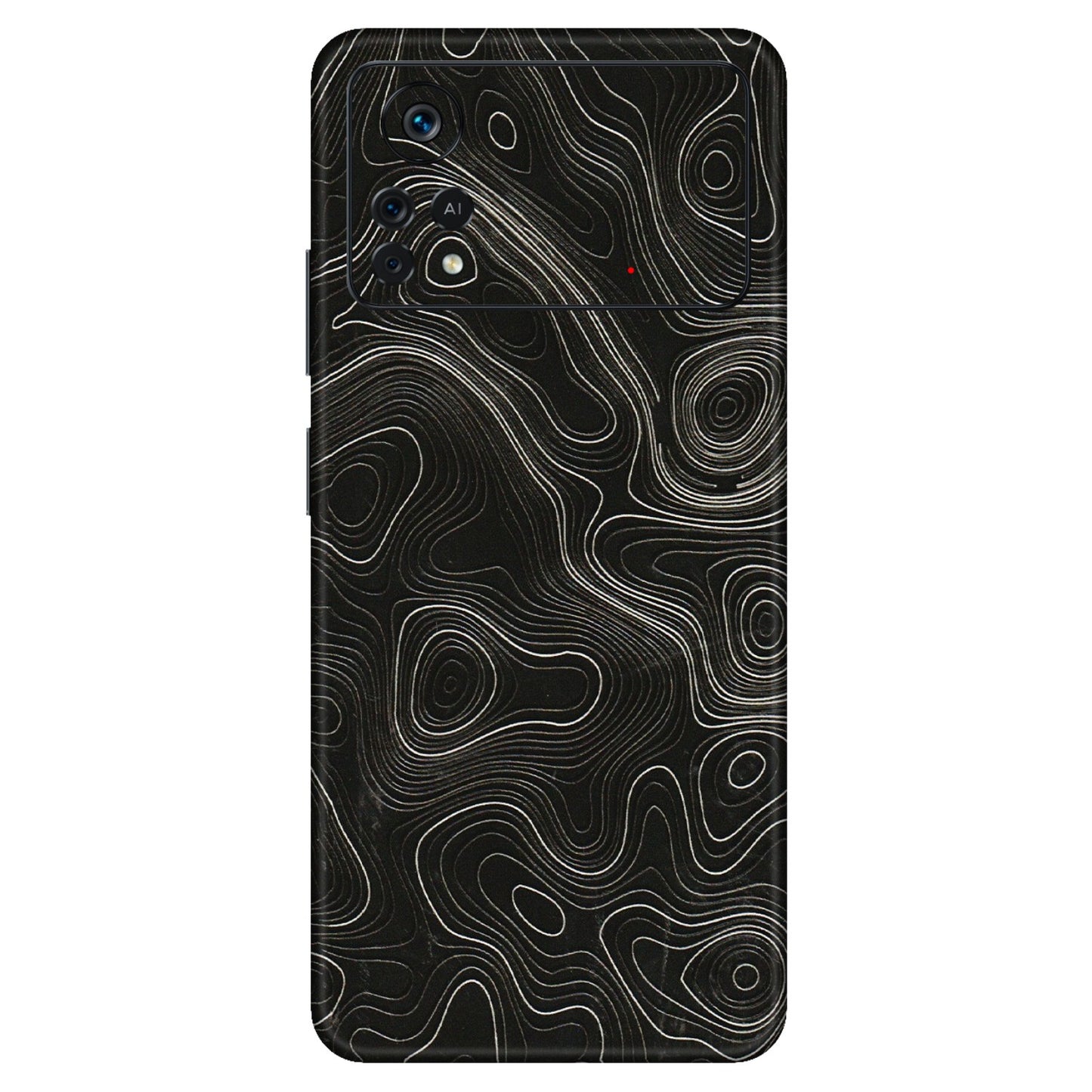 POCO Phone Skins (All Models) - Black Swirl - 3D Embossed Finish (L-196) Poco X4 PRO (5G)